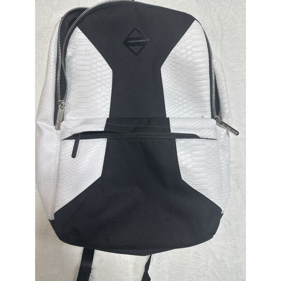 Sprayground White/Black Backpack In Crocodile Embossed Finish Limited Edition - Picture 6 of 6